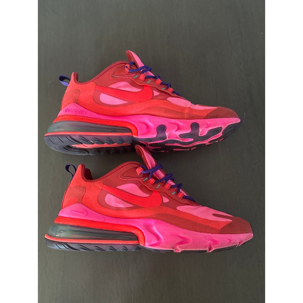 Nike Air Max 270 React Mystic Red Pink Blast Mens Size 10 - Picture 5 of 8